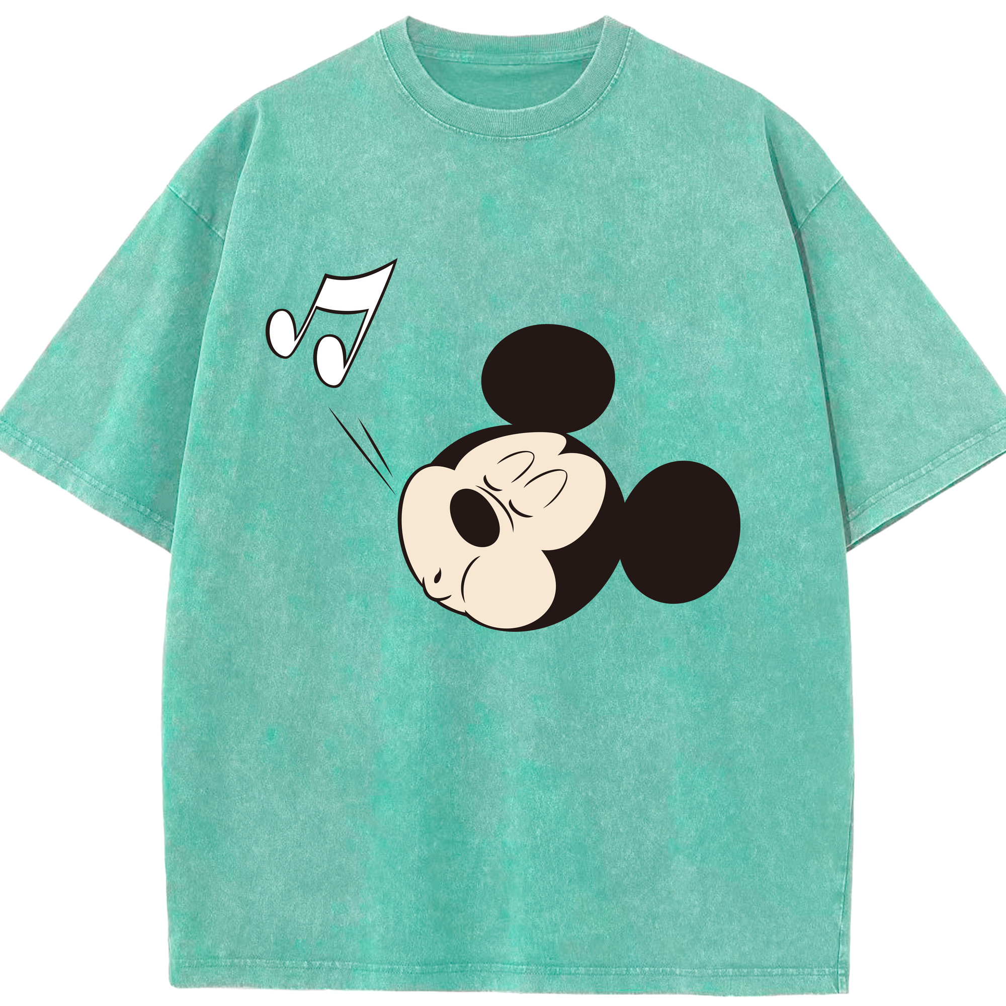 （画像用） ミッキーマウス Mickey Mouse 綿100% ヴィンテージ風 半袖Tシャツ（フロントプリント）